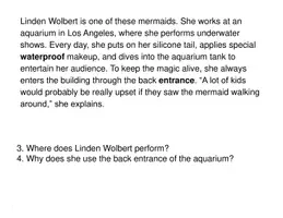 Vorschau - Arbeitsblätter - Professional Mermaid – Englisch Lesetext mit Aufgaben A2–B1 - Seite 3