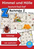 Vorschau - Arbeitsblätter - Himmel und Hölle Buchstabe Z - DaZ/DaF, Deutsch (flaten/basteln) - Deckblatt