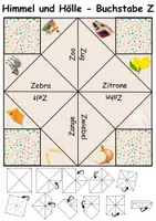 Vorschau - Arbeitsblätter - Himmel und Hölle Buchstabe Z - DaZ/DaF, Deutsch (flaten/basteln) - Seite 1