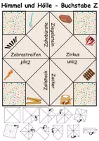 Vorschau - Arbeitsblätter - Himmel und Hölle Buchstabe Z - DaZ/DaF, Deutsch (flaten/basteln) - Seite 2