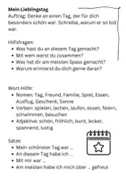 Vorschau - Arbeitsblätter - Kreativer Schreibanlass "Mein Lieblingstag" für die 2. Klasse - Deckblatt