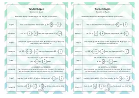 Vorschau - Arbeitsblätter - Tandembogen - Punkte auf einer Geraden - Seite 1