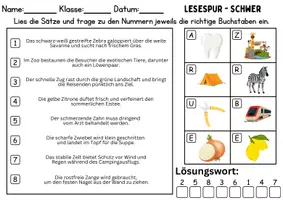 Vorschau - Spiele - Lesespur / Leserätsel Thema Buchstabe Z - DaZ/DaF, Deutsch - Seite 3