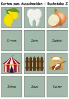 Vorschau - Spiele - Bild-Wort-Karten Thema Buchstabe Z - DaZ/DaF, Deutsch (Wortschatz) - Seite 2