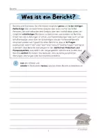 Vorschau - Arbeitsblätter - Einführungsstunde Was ist ein Bericht? (Merkmale) - Seite 2