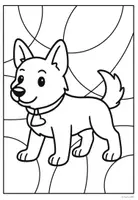 Vorschau - Mal- und Bastelvorlagen - Hundeklasse Ausmalbilder - Klassentier Hund - Seite 2