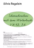 Vorschau - Arbeitsblätter - Schönschreiben mit dem Wörterbuch VA , Kl. 3-6 - Deckblatt