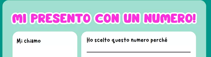 anteprima - Esercizi - Mi presento con un numero - Pagina di copertina