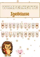 Vorschau - Bildkarten - Wimpelkette - Igelklasse - Deckblatt