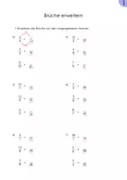 Vorschau - Arbeitsblätter - Brüche erweitern 5 Arbeitsblätter | Mathematik 5./6. Klasse | Übungsmaterial & Testvorbereitung - Seite 1