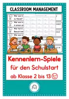 Vorschau - Spiele - Kennenlern - Spiele für den Schulstart - Deckblatt