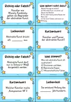 Vorschau - Quiz - Was ist abstrakte Kunst? Quizkarten - 24 Quizkärtchen | Quiz | Kunst - Seite 3