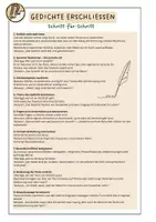 Vorschau - Arbeitsblätter - Gedichte analysieren leicht gemacht inkl. Arbeitsmaterial - Seite 1