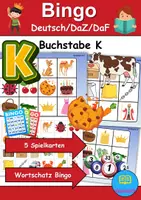 Vorschau - Arbeitsblätter - Wortschatz Bingo - Buchstabe K (Klasse 1 und 2) - Deckblatt