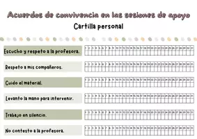 Vista previa - Refuerzo / NEE / Materiales de apoyo - Cartilla personal para el cumplimiento de normas - Portada