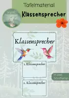 Vorschau - Poster - Klassensprecher / Tafelmaterial - Deckblatt