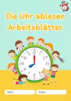 Vorschau - Arbeitsblätter - Die Uhr Lesen Lernen Arbeitsblätter - Deckblatt
