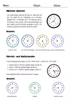 Vorschau - Arbeitsblätter - Die Uhr Lesen Lernen Arbeitsblätter - Seite 2