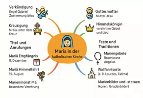 Vorschau - Arbeitsblätter - Arbeitsblätter zum Thema "Welche Bedeutung hat Maria in der katholischen Kirche?" + Lösung & MP3 + Mindmap + Infografik - Seite 2