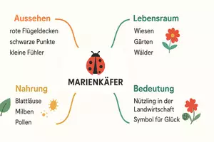 Vorschau - Arbeitsblätter - Arbeitsblätter zum Thema "Marienkäfer" + Lösung & MP3 + Mindmap + Infografik - Seite 2