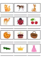 Vorschau - Mal- und Bastelvorlagen - Wörterliste Buchstabe K - DaZ/DaF, Deutsch (Grundschule) Kartenspiel - Seite 2