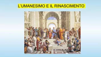 anteprima - Presentazioni / Lavagne - L’UMANESIMO E IL RINASCIMENTO - Pagina di copertina
