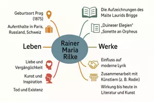 Vorschau - Arbeitsblätter - Arbeitsblätter zum Thema "Rainer Maria Rilke" + Lösung & MP3 + Mindmap + Infografik - Seite 2