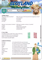Vorschau - Arbeitsblätter - Scotland The Land of Cakes Reading - Grade 7 - Seite 1