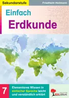 Vorschau - Arbeitsblätter - Einfach Erdkunde | Sonnensystem, Planeten, Klimazonen, Erdteile, Europa, Deutschland, einfache Sprache, Förderbedarf | Erdkunde Sekundarstufe I Klasse 5-10 Lösungen - Deckblatt
