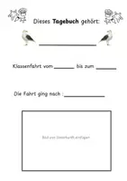 Vorschau - Arbeitsblätter - Tagebuchvorlage für eine Klassenfahrt - Seite 1