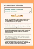 Vorschau - Arbeitsblätter - Lesepuzzle- Herbstspaziergang - Seite 1
