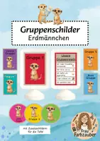 Vorschau - Bildkarten - Gruppenschilder, Tischgruppen Erdmännchen / Erdmännchenklasse - Deckblatt