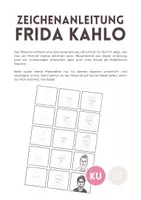 Vorschau - Mal- und Bastelvorlagen - Zeichenanleitung Frida Kahlo, Schritt für Schritt - Deckblatt
