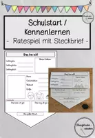 Vorschau - Arbeitsblätter - Schulstart / Kennenlernen - Steckbrief / Ratespiel - Deckblatt