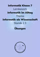Vorschau - Stundenentwürfe - Informatik 7 - Entwicklung der Rechentechnik - Materialpaket - Seite 1