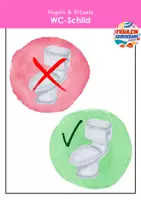 Vorschau - Bildkarten - WC-Schild - Deckblatt