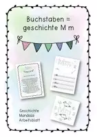 Vorschau - Arbeitsblätter - Materialpaket Buchstabengeschichten Druckschrift - Deckblatt