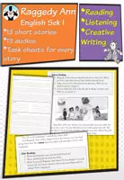 Vorschau - Arbeitsblätter - Raggedy Ann - 13 classic short stories + audios + tasks - Deckblatt