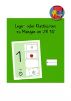 Vorschau - Stationenlernen - Lege-Klettkarten Mengendarstellungen bis 10 - Deckblatt