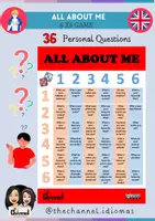 Aperçu - Jeux - ALL ABOUT ME – 6 × 6 Game (36 Personal Questions) - Page de couverture