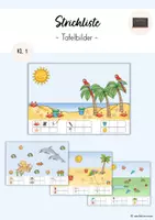 Vorschau - Präsentationen/Tafelbilder - Strichliste Tafelbilder (Mathe Klasse 1) - Deckblatt