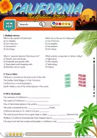Vorschau - Arbeitsblätter - California The Golden State USA Reading - Grade 8 - Seite 1