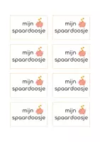 Voorbeeld - Labels voor spaardoosje - Pagina 1