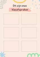 Voorbeeld - Klasafspraken - Voorblad