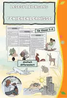 Vorschau - Stationenlernen - Lesespaziergang „Ferienerlebnisse“ – 15 kurze Lesetexte mit Fragen & Bildkarten | 2.–4. Klasse - Deckblatt