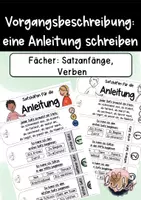 Vorschau - Merkblätter - Hilfefächer: Anleitung schreiben (Vorgangsbeschreibung) - Deckblatt