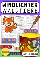 Vorschau - Mal- und Bastelvorlagen - Waldtiere Materialpaket zum Prickeln, Basteln und Ausmalen - Seite 1