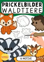 Vorschau - Mal- und Bastelvorlagen - ✨ Prickelbilder Waldtiere – 6 Motive für den Herbst zum Basteln, Ausmalen & Dekorieren - Deckblatt