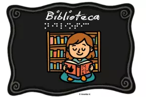 Vista previa - Refuerzo / NEE / Materiales de apoyo - Etiquetas para el aula en braille y texto- Organización escolar inclusiva (accesibilidad). - página 1