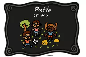 Vista previa - Refuerzo / NEE / Materiales de apoyo - Etiquetas para el aula en braille y texto- Organización escolar inclusiva (accesibilidad). - página 2